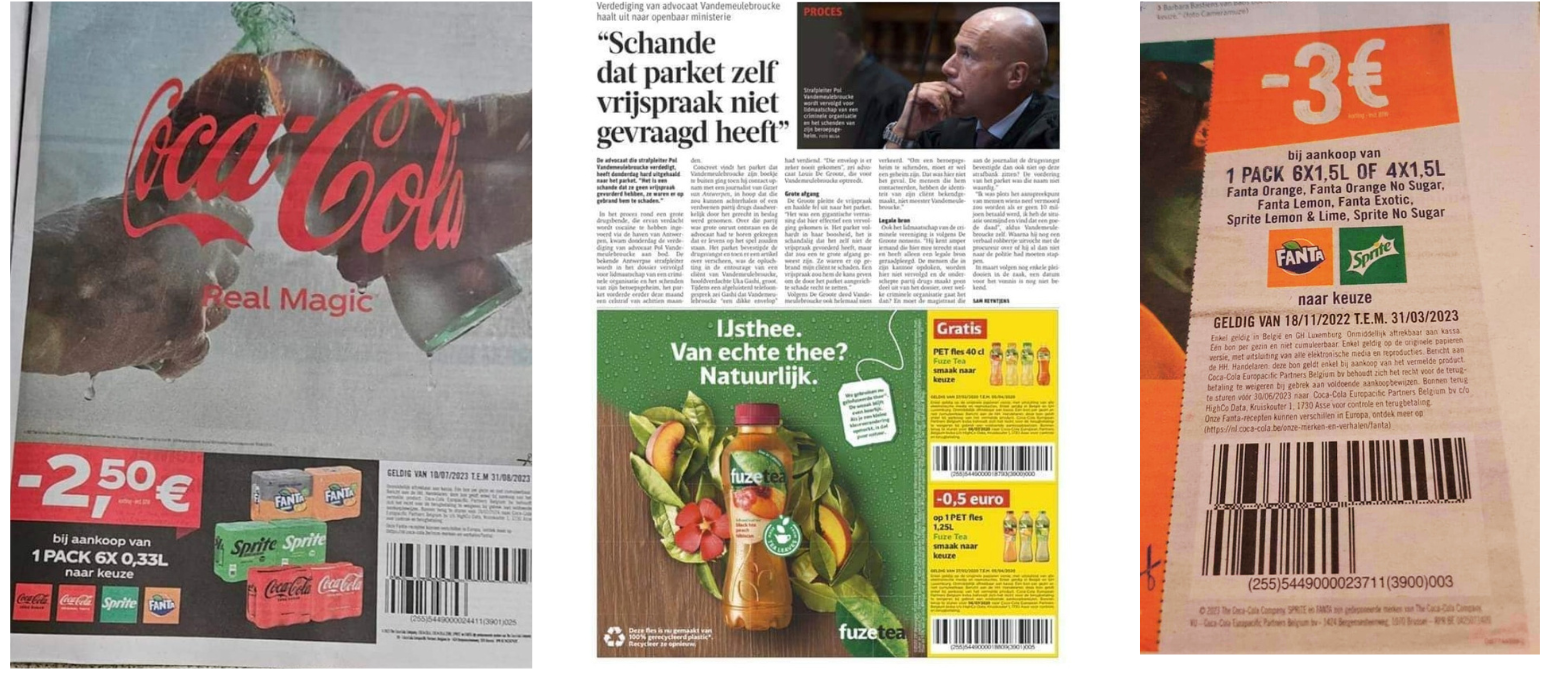 Papieren bonnen kranten