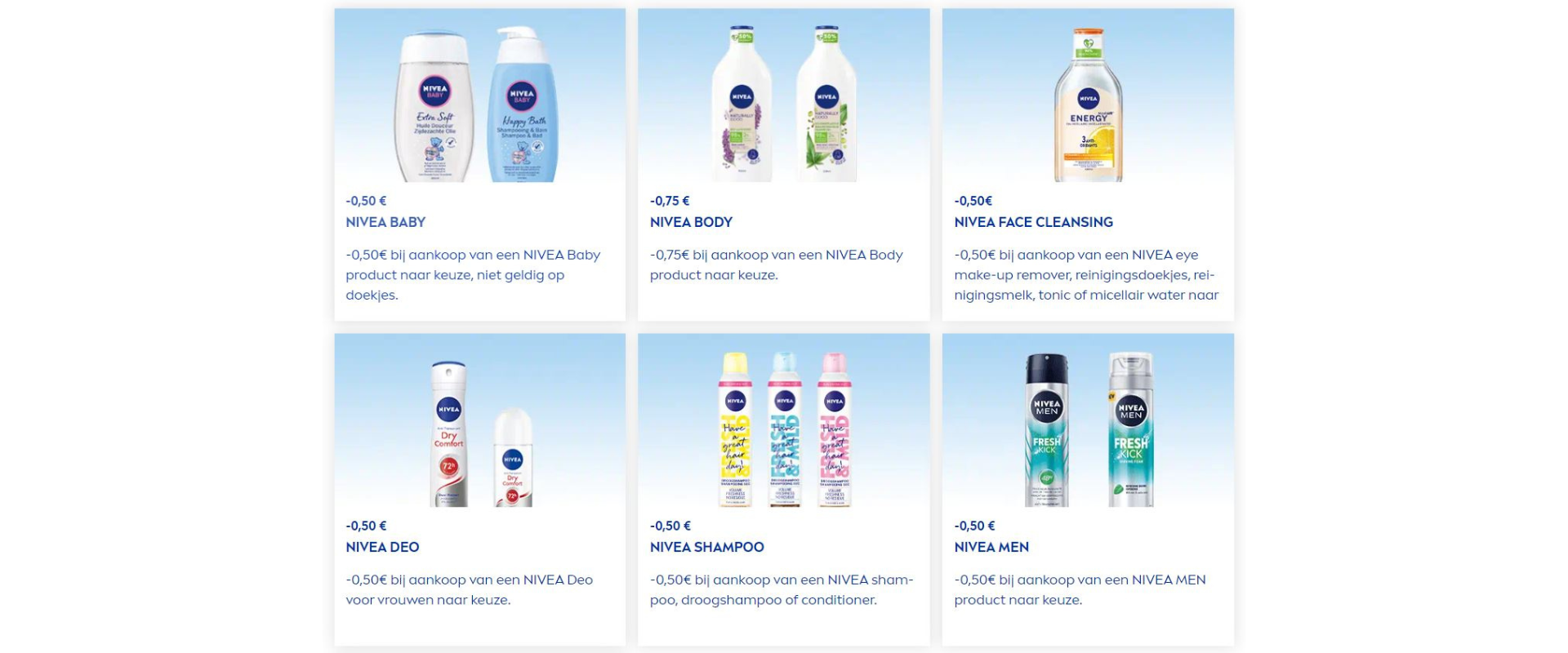 Digitale bonnen Nivea