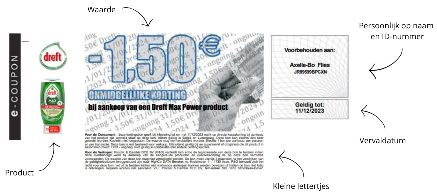 Digitale bon met aantekeningen