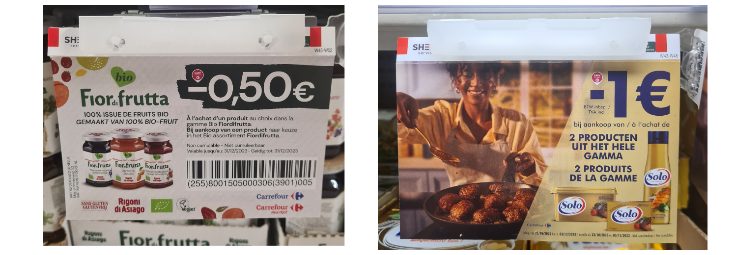 Papieren bonnen winkel