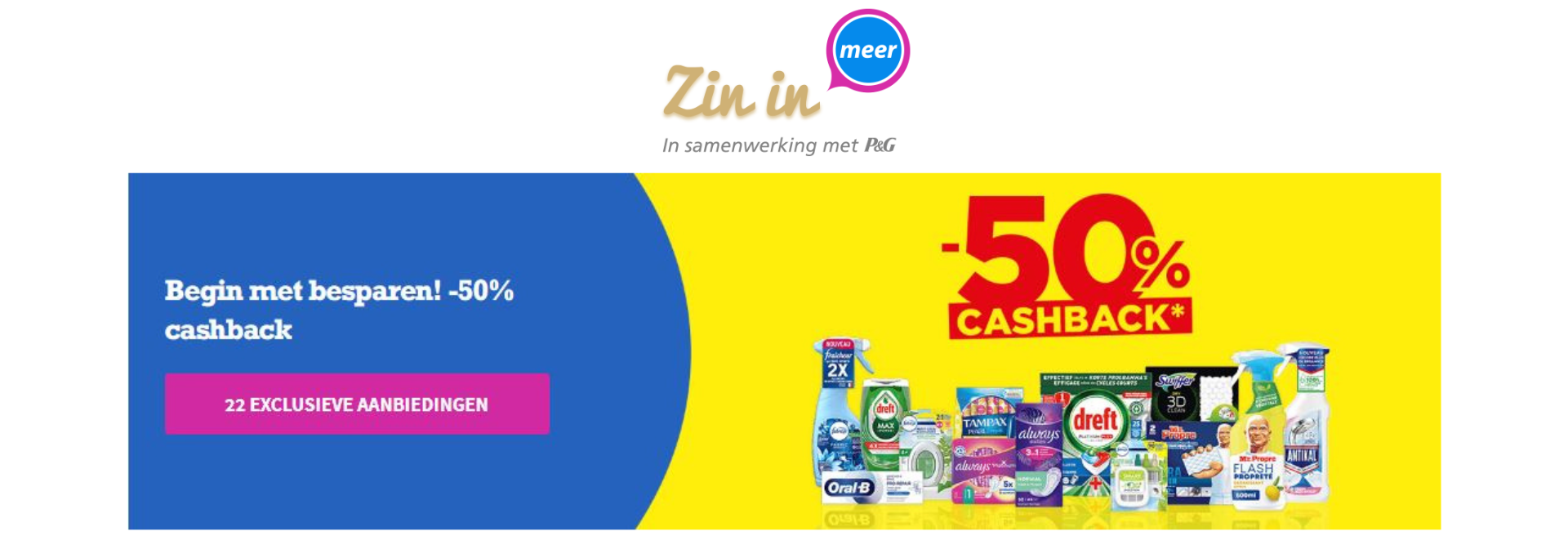 Cashback Zin in meer